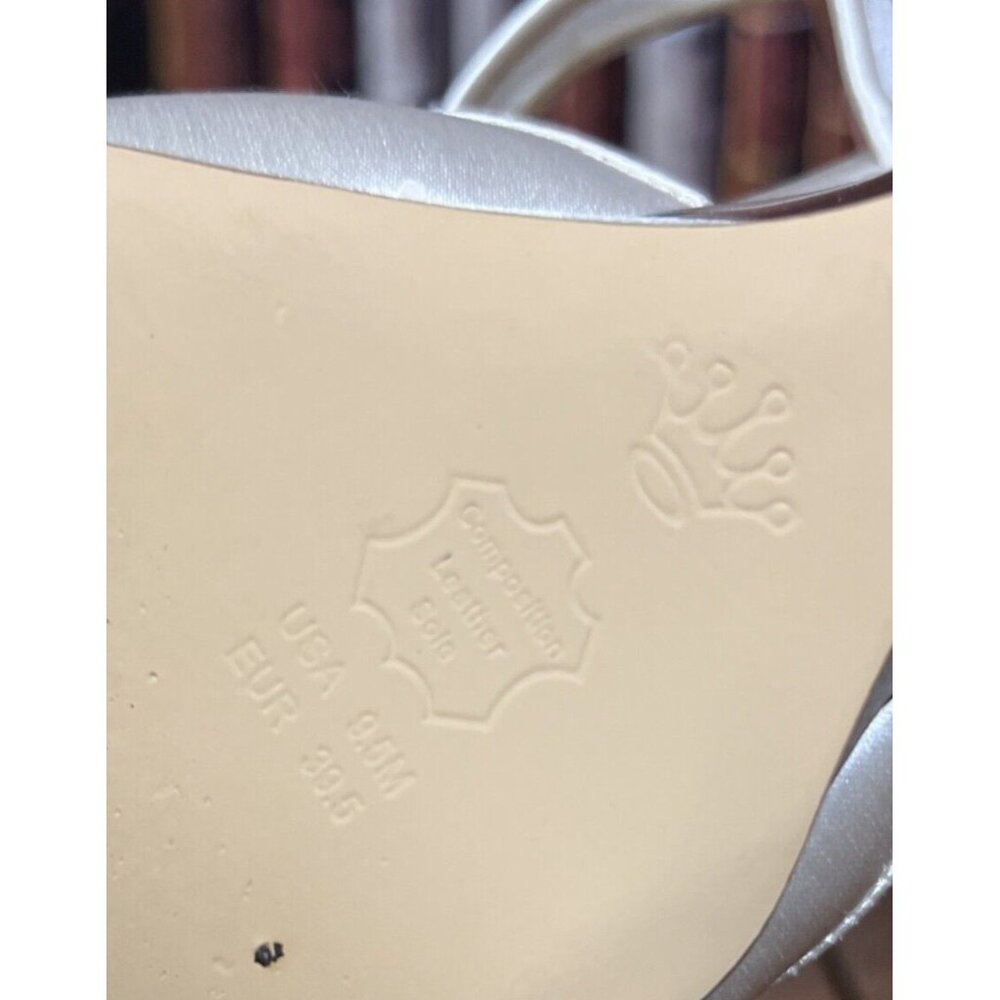 Nina Ivory Peep Toe Strappy Padded Elyana Wedge Zip Up Shoes 9.5 - Picture 6 of 6